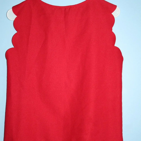 SHEIN Red High Neck Key-Hole Neckline Flutter Sleeves XS - Picture 10 of 13